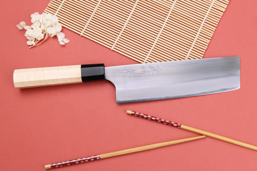 nakiri knife 16,5cm japonais artisanal Naoki Mazaki WS2 poly