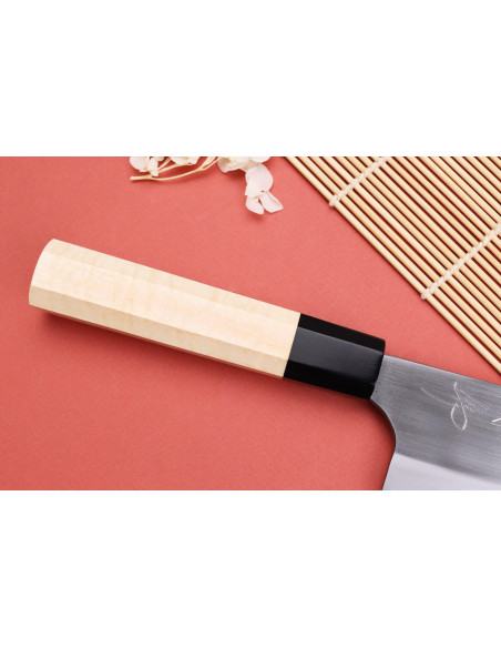 nakiri messer 16,5cm japonais artisanal Naoki Mazaki WS2 poly