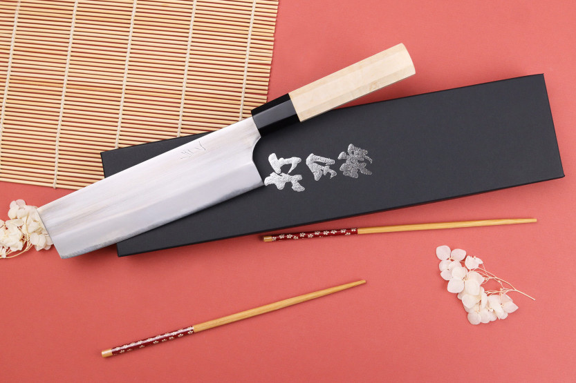 nakiri kniv 16,5cm japonais artisanal Naoki Mazaki WS2 poly