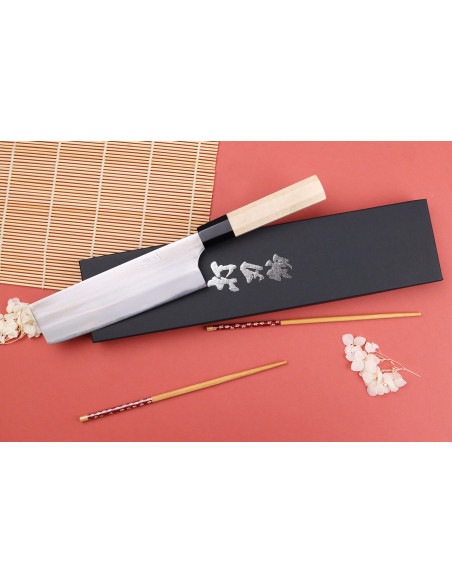 coltello nakiri 16,5cm japonais artisanal Naoki Mazaki WS2 poly