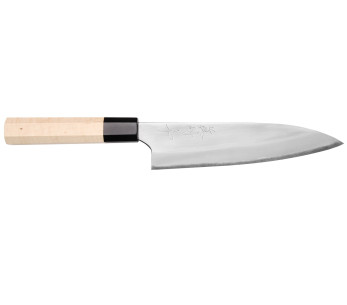 Faca de chef japonesa polida WS2 de 18 cm Naoki Mazaki