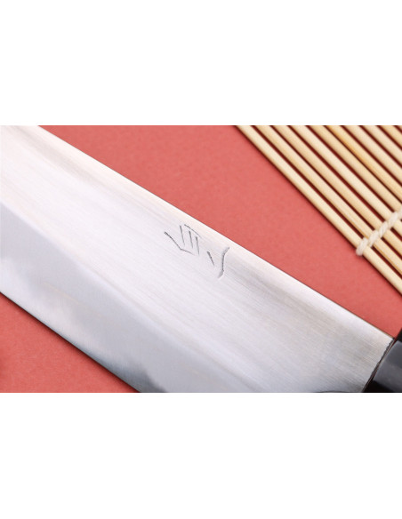 18 cm Naoki Mazaki WS2 polert japansk håndlaget kokkekniv
