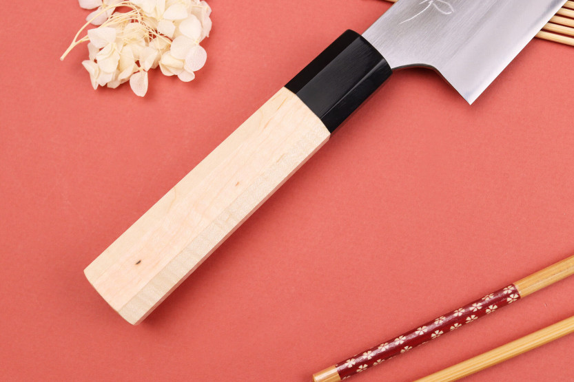 Faca de chef japonesa polida WS2 de 18 cm Naoki Mazaki