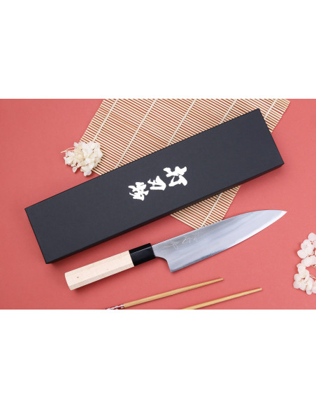 18cm Naoki Mazaki WS2 gepolijst Japans handgemaakt koksmes