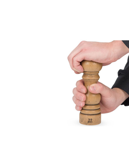 Antiguo molino de sal en seco manual Peugeot Paris de madera de haya patinada