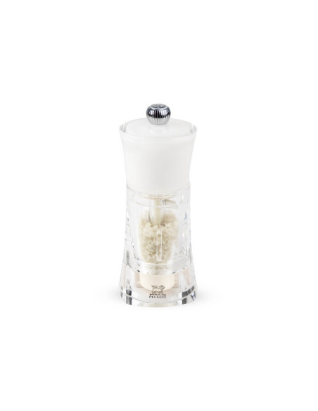Moinho de sal manual acrílico branco Peugeot Molène 14cm