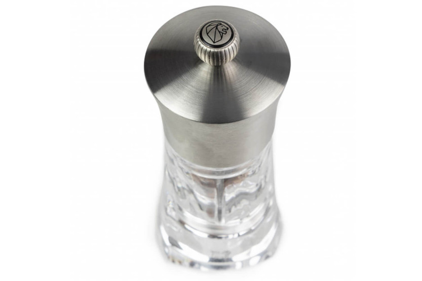 Macinapepe manuale Peugeot Ouessant in acciaio inox e acrilico 14 cm