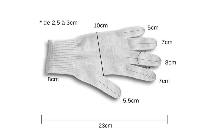Guante de protección Victorinox Soft de alta resistencia al corte talla S