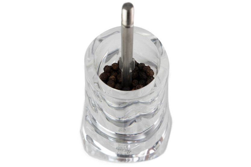 Macinapepe manuale Peugeot Ouessant in acciaio inox e acrilico 14 cm