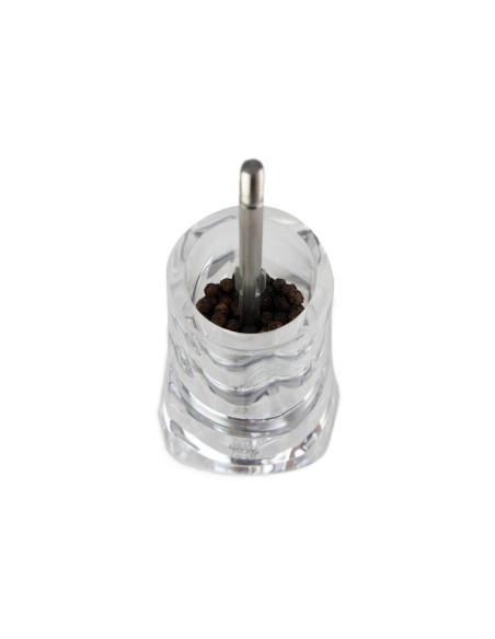 Macinapepe manuale Peugeot Ouessant in acciaio inox e acrilico 14 cm