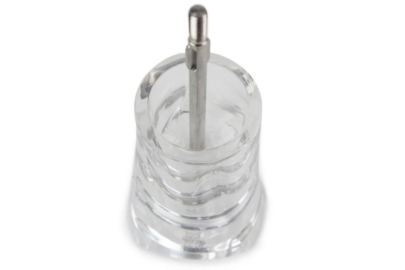 Peugeot Molène manuell torr saltkvarn i svart och transparent akryl 14cm
