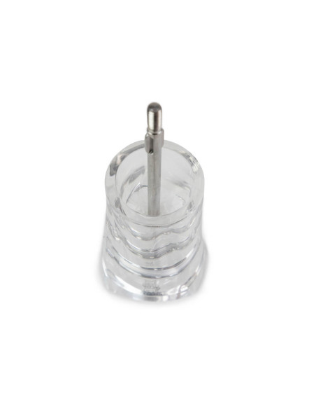 Peugeot Molène handmatige droogzoutmolen in zwart en transparant acryl 14cm