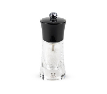 Molinillo de sal manual acrílico negro y transparente Peugeot Molène 14cm