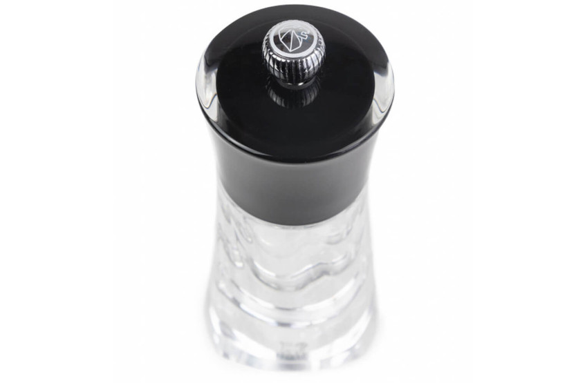 Molinillo de pimienta manual acrílico negro y transparente Peugeot Molène 14cm