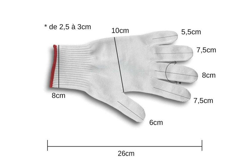 Guante de protección Victorinox Soft de alta resistencia al corte talla M
