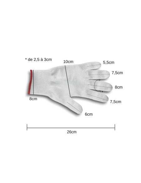 Guante de protección Victorinox Soft de alta resistencia al corte talla M