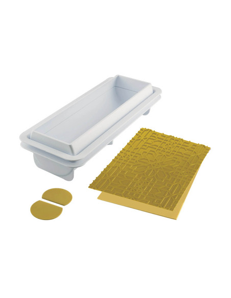 Silikomart Maya Log 3D Mould Kit 25x8x6.7cm + accessori