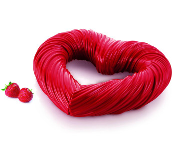 Silikomart Heartbeat coração torcido molde de silicone 3D 2
