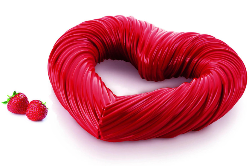 Silikomart Heartbeat twisted heart 3D silicone mold