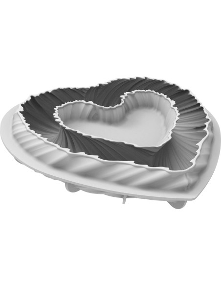 Silikomart Heartbeat gedraaid hart 3D silicone mal