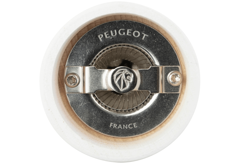 Molino de sal en seco manual Peugeot Tahiti de madera de haya blanca mate