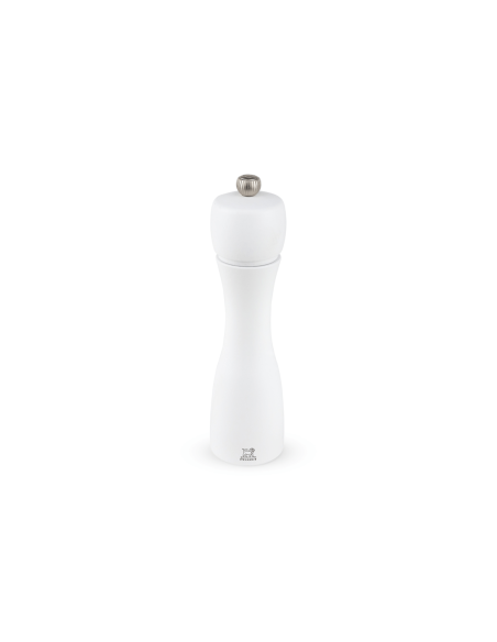 Moinho de sal seco manual Peugeot Tahiti em madeira de faia branca mate