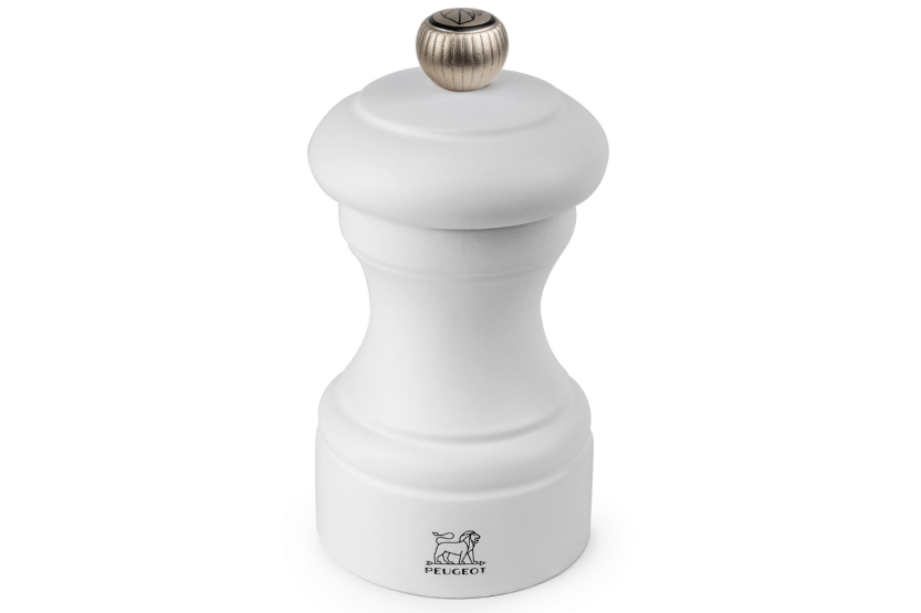 Molinillo de pimienta manual Peugeot Bistro en madera de haya blanca mate 10cm