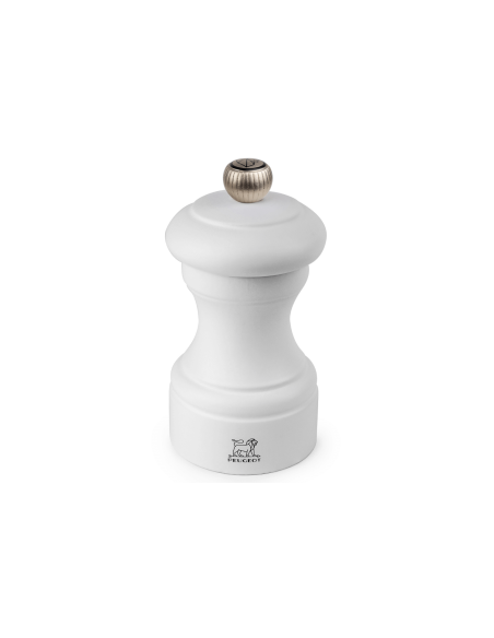 Molinillo de pimienta manual Peugeot Bistro en madera de haya blanca mate 10cm