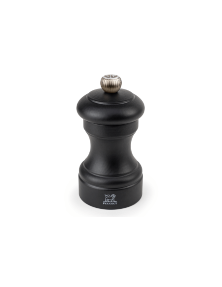 Peugeot Bistro manuell torr saltkvarn i matt svart bokträ 10cm