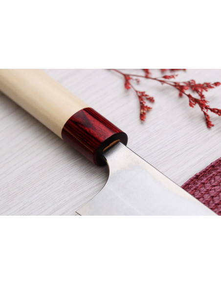 Cuchillo de cocinero tradicional japonés Masakage Yuki 18cm Shirogami 2
