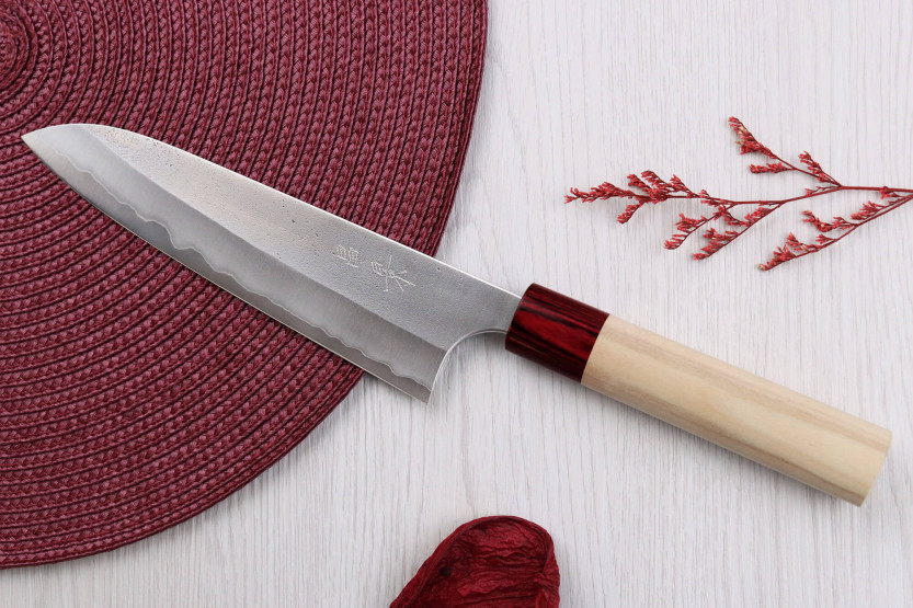Cuchillo de cocinero tradicional japonés Masakage Yuki 18cm Shirogami 2