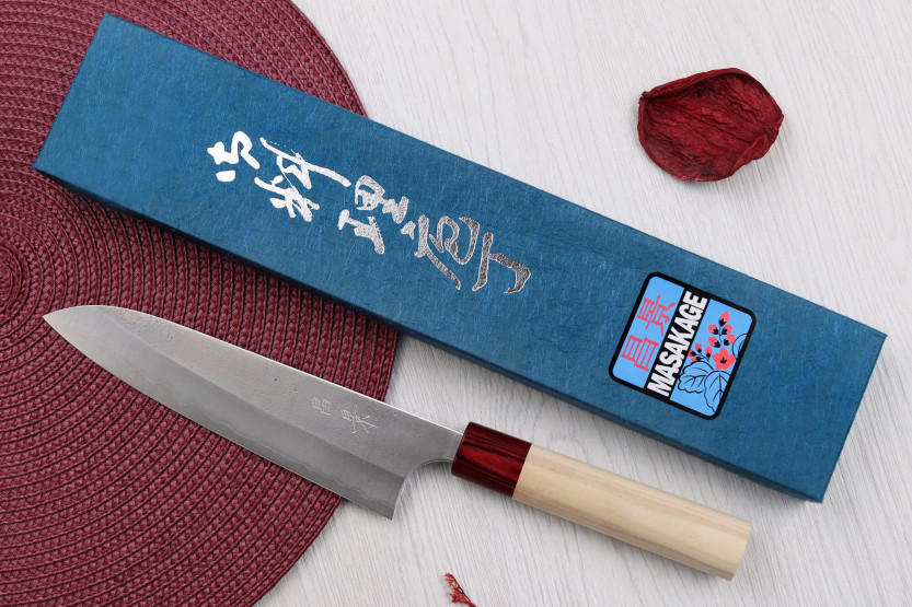 Cuchillo de cocinero tradicional japonés Masakage Yuki 18cm Shirogami 2