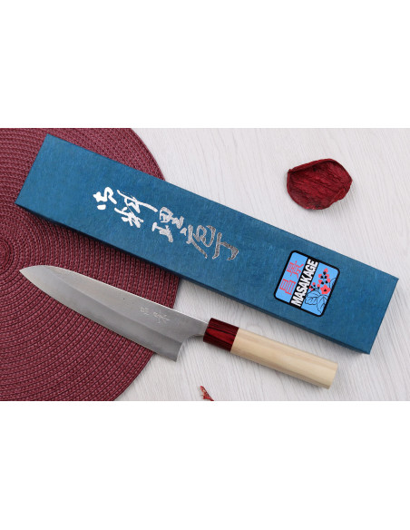 Cuchillo de cocinero tradicional japonés Masakage Yuki 18cm Shirogami 2