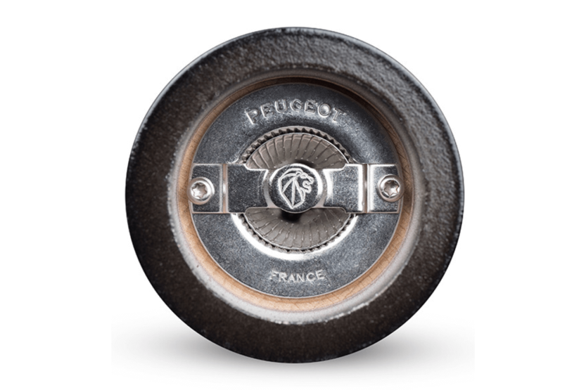 Molino de sal en seco manual Peugeot Fidji de madera y acero inoxidable negro