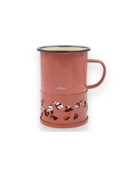 Cookut Sixtea te mugg med rosa ljus