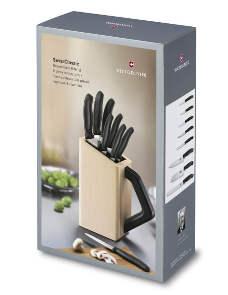 Victorinox SwissClassic block med 8 köksknivar 6.7173.8