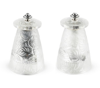 Presentask pepparkvarn + 1 Peugeot Lalique saltkvarn 9cm kristallblad - Limited Edition