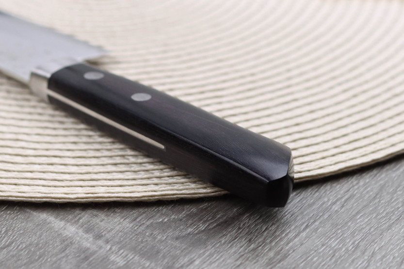 Masutani VG10 Damasco 18cm cuchillo de cocinero tradicional japonés