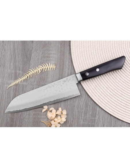 santoku knife 16,5cm Japonais artisanal Masutani VG10 Damas