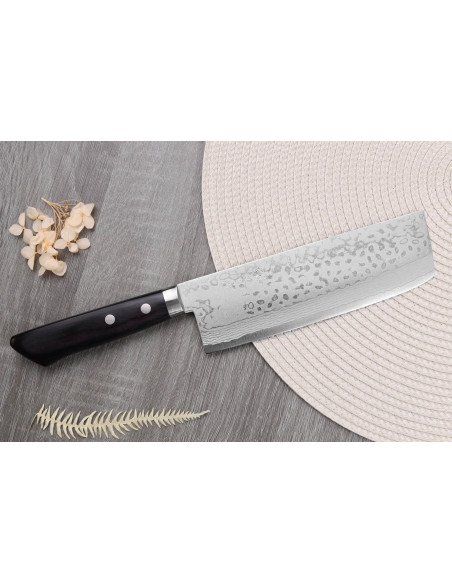 nakiri messer 16,5cm japonais artisanal Masutani VG10 Damas