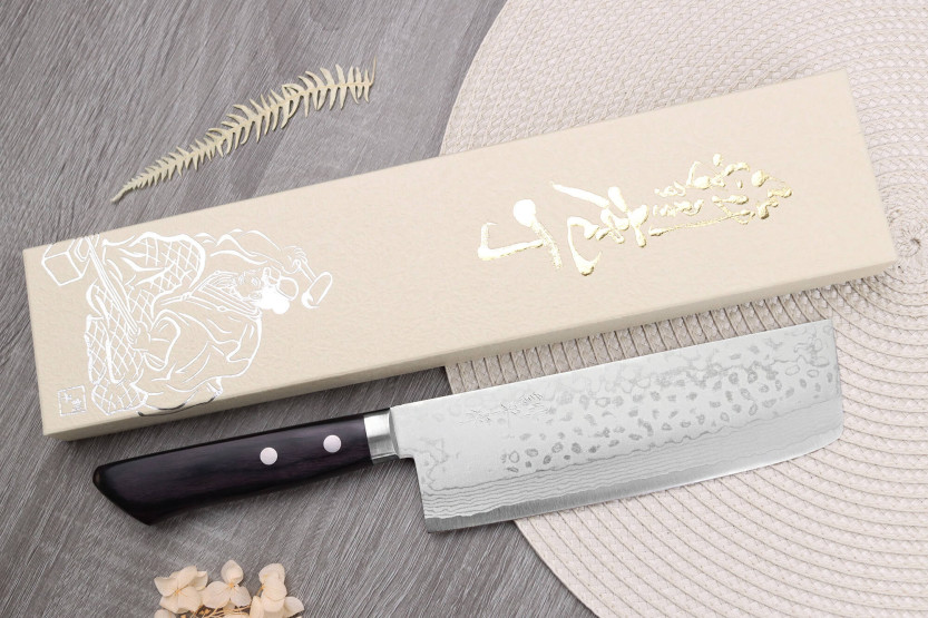 nakiri messer 16,5cm japonais artisanal Masutani VG10 Damas