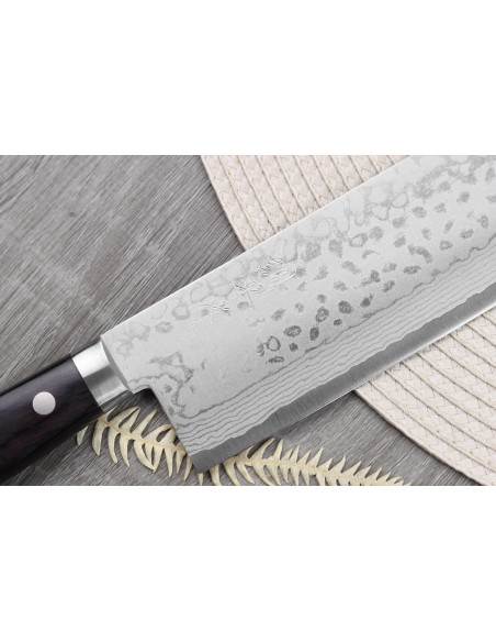 nakiri kniv 16,5cm japonais artisanal Masutani VG10 Damas