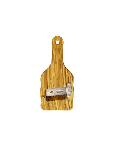 mandolino da cucina tartufo Ambrogio Sanelli con lama liscia in acciaio inox e manico in legno d'ulivo