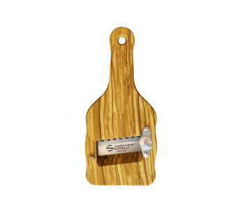 bandolim de cozinha para trufas Ambrogio Sanelli com lâmina serrilhada em aço inoxidável e cabo em madeira de oliveira