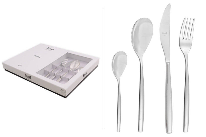 Mepra Stiria 24-piece cutlery set in 18/10 stainless steel