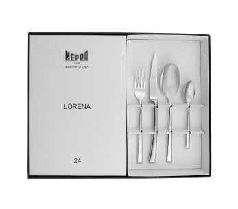 besteckset 24-teilig Mepra Lorena aus Edelstahl 18/10 2