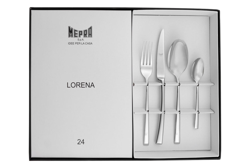 juego de cubiertos Mepra Lorena 24 piezas de acero inoxidable 18/10