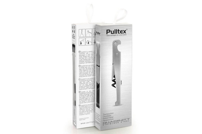 Sacacorchos de acero inoxidable para camareros Pulltex Quadratt