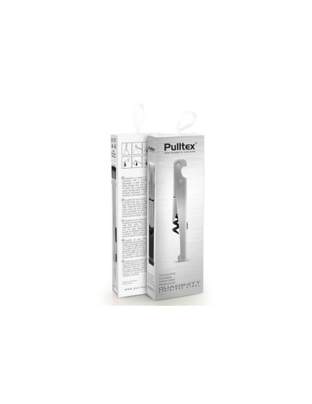Saca-rolhas de garçom para vinho Pulltex Quadratt em aço inoxidável