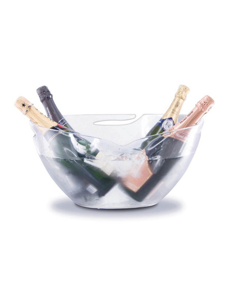 Pulltex stor gennemsigtig champagnespand med håndtag